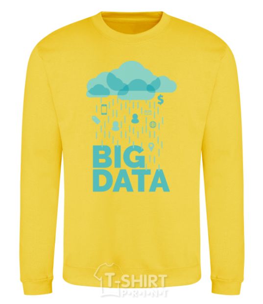 Sweatshirt Big data rain yellow фото