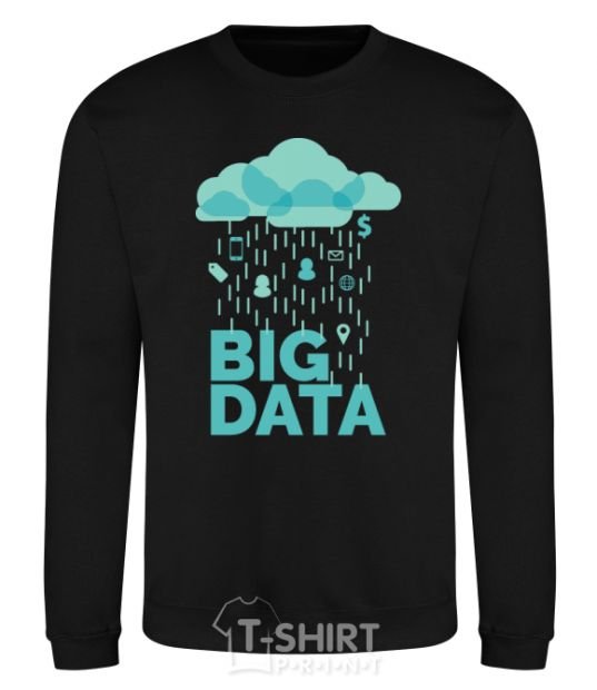 Sweatshirt Big data rain black фото