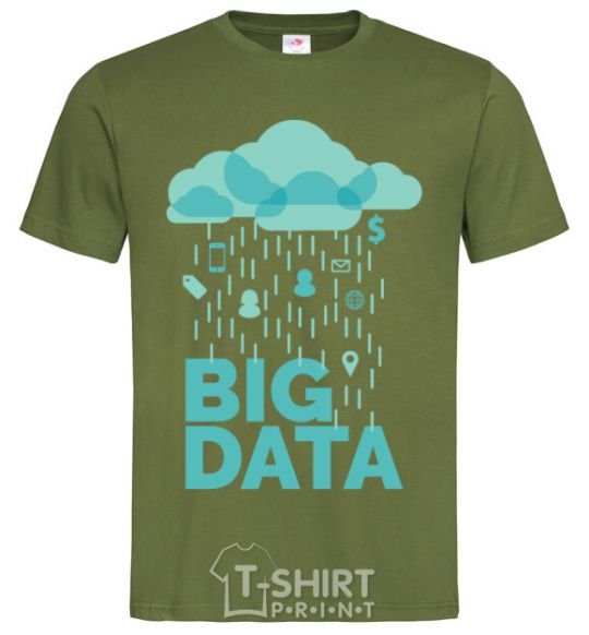 Men's T-Shirt Big data rain millennial-khaki фото