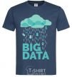 Men's T-Shirt Big data rain navy-blue фото