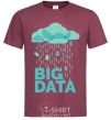 Men's T-Shirt Big data rain burgundy фото