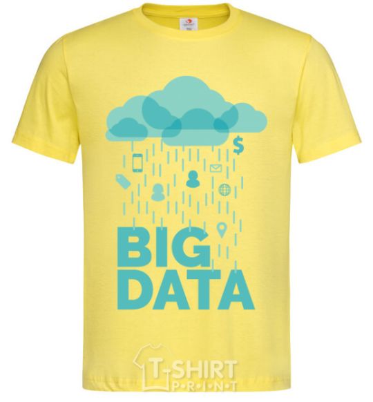 Men's T-Shirt Big data rain cornsilk фото