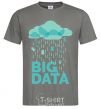 Men's T-Shirt Big data rain dark-grey фото