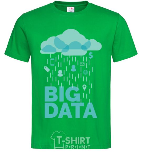 Men's T-Shirt Big data rain kelly-green фото