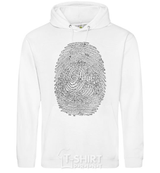 Men`s hoodie An imprint from the code White фото