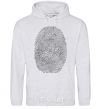 Men`s hoodie An imprint from the code sport-grey фото