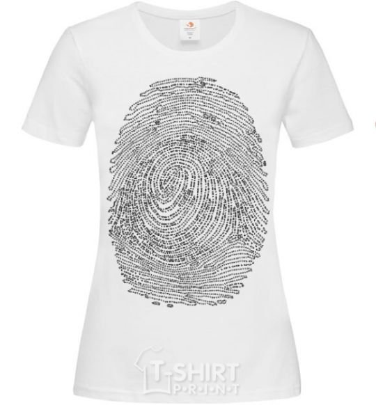 Women's T-shirt An imprint from the code White фото
