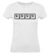 Women's T-shirt Help bottons White фото