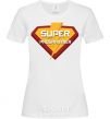 Women's T-shirt Super programmer logo White фото