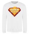 Sweatshirt Super programmer logo White фото