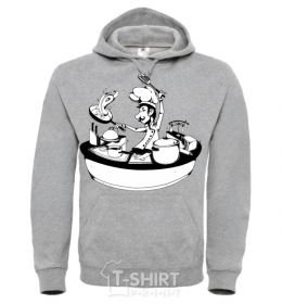 Men`s hoodie Cook chef sport-grey фото
