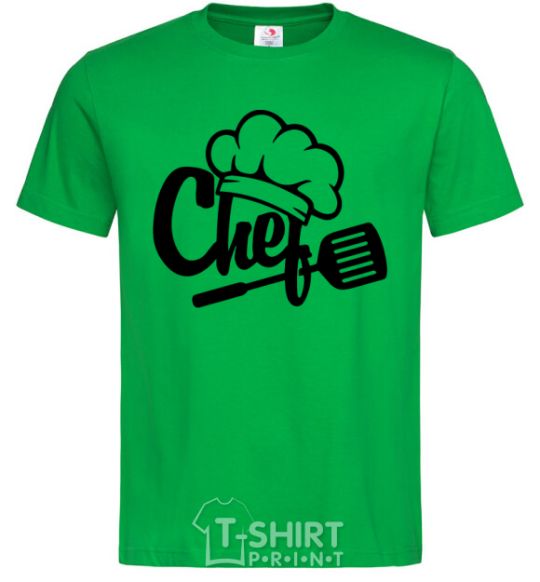 Мужская футболка Chef hat Зеленый фото