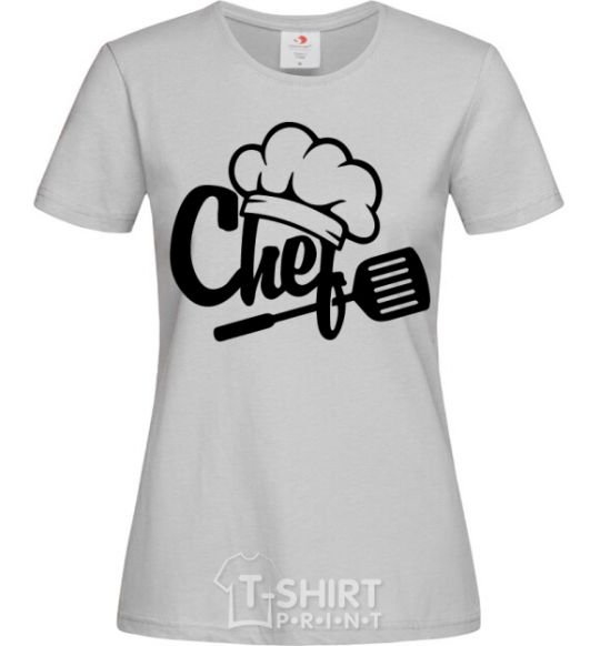 Women's T-shirt Chef hat grey фото