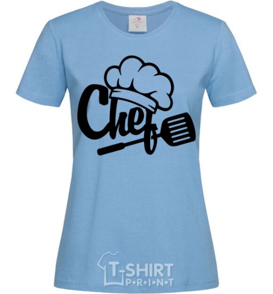 Women's T-shirt Chef hat sky-blue фото