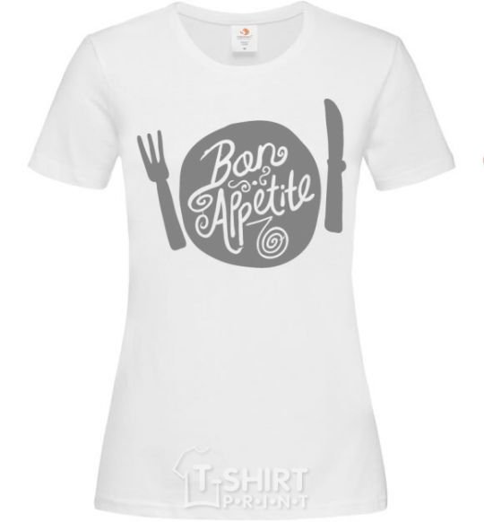Women's T-shirt Bon appetite White фото