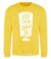 Sweatshirt Keep calm and cook on yellow фото