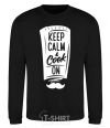 Sweatshirt Keep calm and cook on black фото