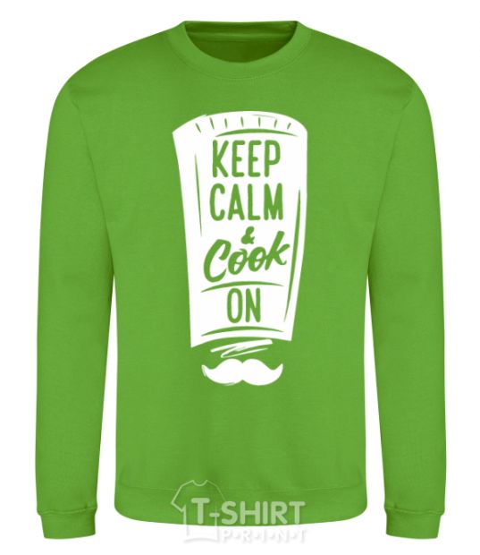 Sweatshirt Keep calm and cook on orchid-green фото