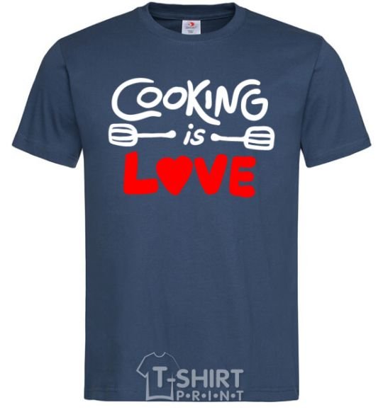 Men's T-Shirt Cooking is love navy-blue фото