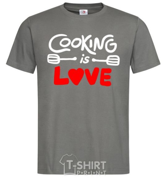 Мужская футболка Cooking is love Графит фото