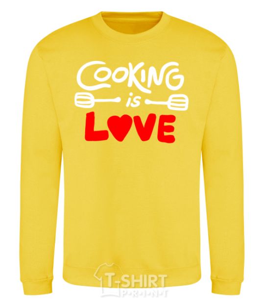 Sweatshirt Cooking is love yellow фото