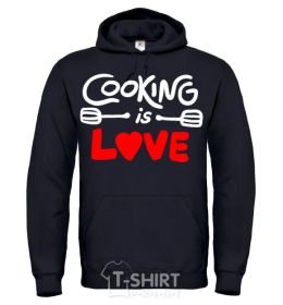 Men`s hoodie Cooking is love black фото