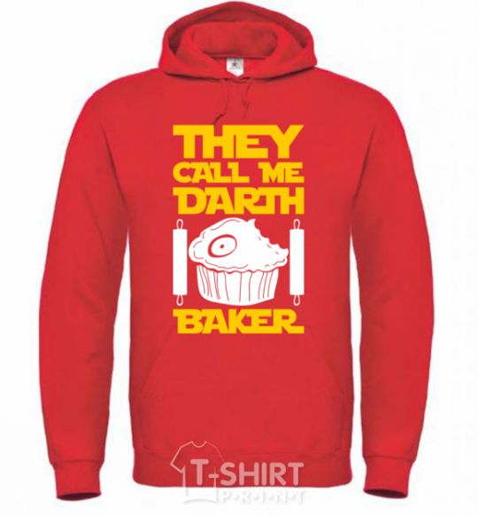 Men`s hoodie They call me Darth Baker bright-red фото