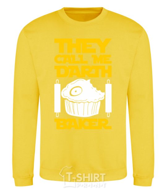 Sweatshirt They call me Darth Baker yellow фото