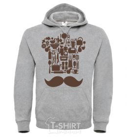 Men`s hoodie All about the chefs sport-grey фото