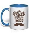 Mug with a colored handle All about the chefs royal-blue фото