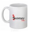 Ceramic mug Secretary i am White фото