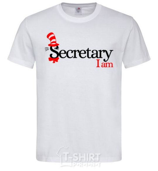 Men's T-Shirt Secretary i am White фото