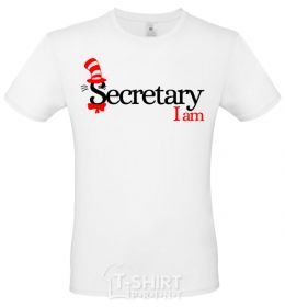 Men's T-Shirt Secretary i am White фото