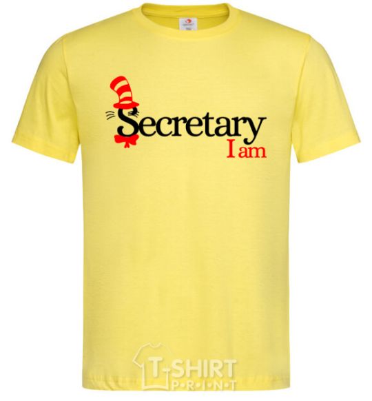 Мужская футболка Secretary i am Лимонный фото