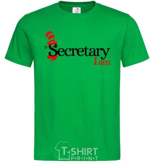 Men's T-Shirt Secretary i am kelly-green фото