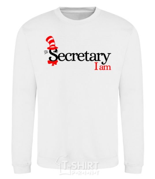 Sweatshirt Secretary i am White фото