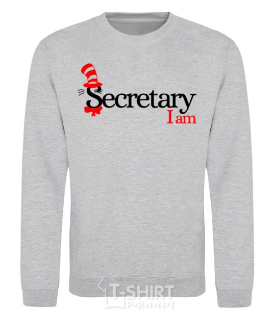 Sweatshirt Secretary i am sport-grey фото