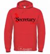 Men`s hoodie Secretary i am bright-red фото