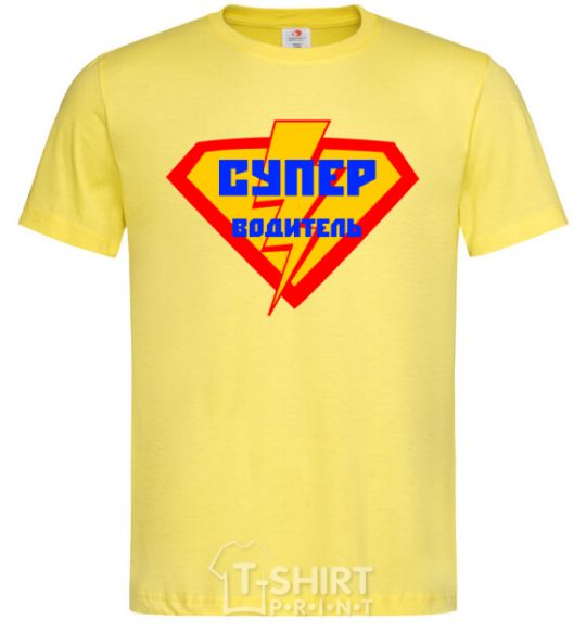 Men's T-Shirt Super Driver logo cornsilk фото