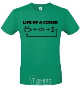 Men's T-Shirt Life of a coder kelly-green фото