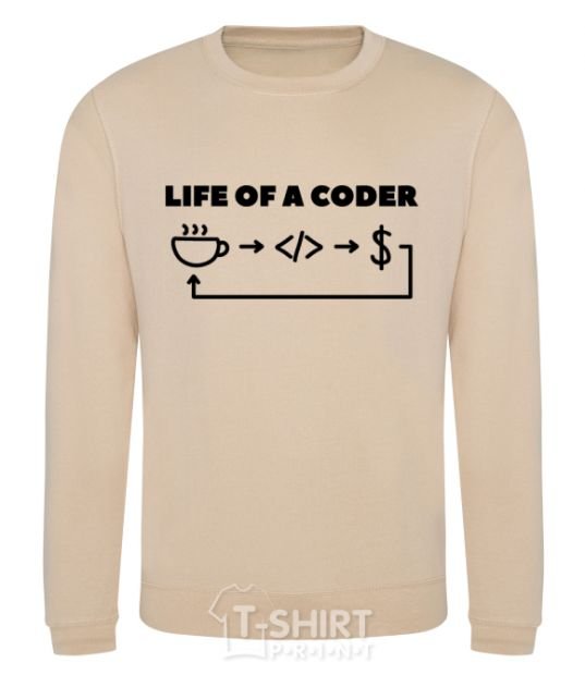 Sweatshirt Life of a coder sand фото