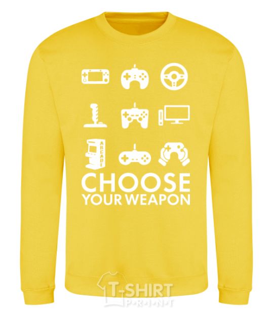 Sweatshirt Choose your weapon yellow фото