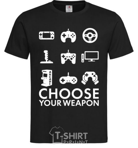 Men's T-Shirt Choose your weapon black фото