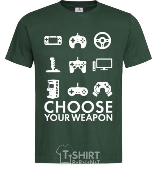 Men's T-Shirt Choose your weapon bottle-green фото