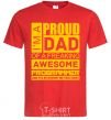 Men's T-Shirt Proud father of an awesome programmer red фото