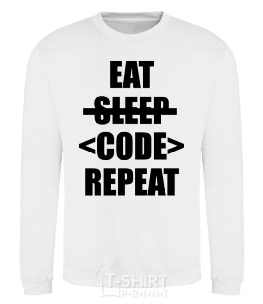 Sweatshirt Eat code repeat White фото