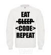 Sweatshirt Eat code repeat White фото