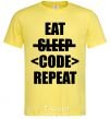 Men's T-Shirt Eat code repeat cornsilk фото