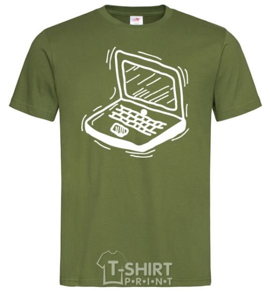 Men's T-Shirt Laptop millennial-khaki фото