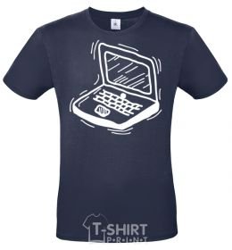 Men's T-Shirt Laptop navy-blue фото